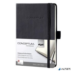   Jegyzetfüzet, exkluzív, A4, sima, 97 lap, keményfedeles, SIGEL "Conceptum", fekete