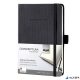 Jegyzetfüzet, exkluzív, A4, sima, 97 lap, keményfedeles, SIGEL "Conceptum", fekete