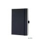 Jegyzetfüzet, exkluzív, A5, sima, 97 lap, keményfedeles, SIGEL "Conceptum", fekete