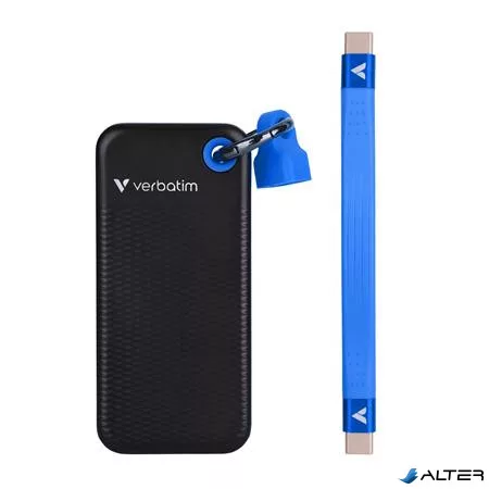 SSD (külső memória) 1TB, USB 3.2 Gen2, VERBATIM 'Pocket SSD', fekete/kék