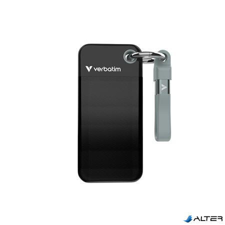 SSD (külső memória) 1TB, USB 3.2 Gen2, VERBATIM "Pocket SSD", fekete/szürke