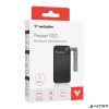 SSD (külső memória) 1TB, USB 3.2 Gen2, VERBATIM "Pocket SSD", fekete/szürke