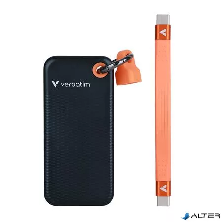 SSD (külső memória) 1TB, USB 3.2 Gen2, VERBATIM "Pocket SSD", fekete/narancs