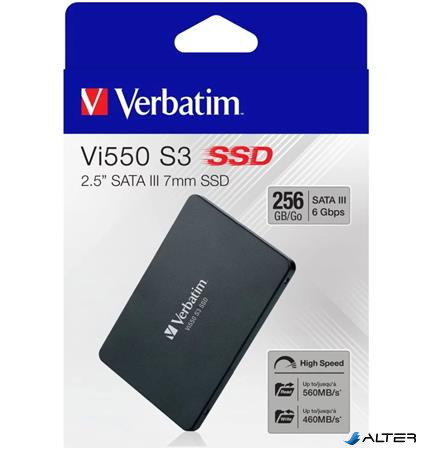 SSD (belső memória), 1TB, SATA 3, 500/520MB/s, VERBATIM 'Vi550'
