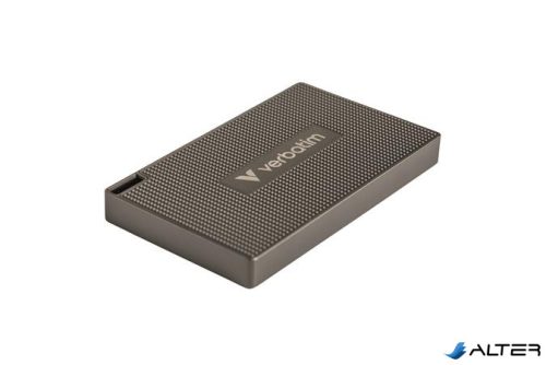SSD (külső memória) 512GB, USB-C 3.2 Gen2, VERBATIM "Metal Mini SSD", fekete
