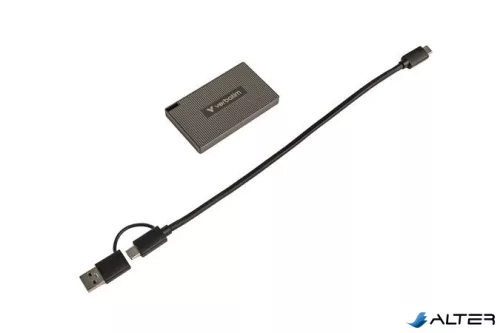 SSD (külső memória) 512GB, USB-C 3.2 Gen2, VERBATIM 'Metal Mini SSD', fekete