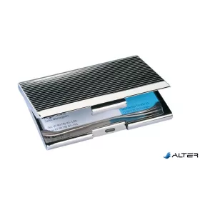 Névjegytartó tárca, fém, 20 db-os, SIGEL, ezüst