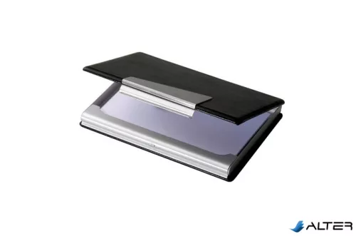 Névjegytartó tárca, alumínium/műbőr, 20 db-os, SIGEL