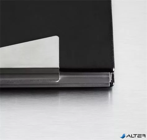 Névjegytartó tárca, alumínium/műbőr, 20 db-os, SIGEL