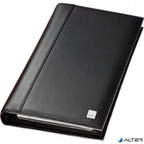   Névjegytartó, bőr, 160 db-os, gyűrűs, SIGEL 'Torino', fekete