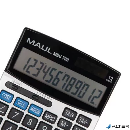 Számológép, asztali, 12 számjegy, MAUL "MBU 700", fekete