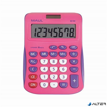 Számológép, asztali, 8 számjegy, MAUL 'MJ 550', pink-lila