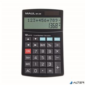   Számológép, asztali, 12 számjegy, kétsoros, MAUL "MTL 600"