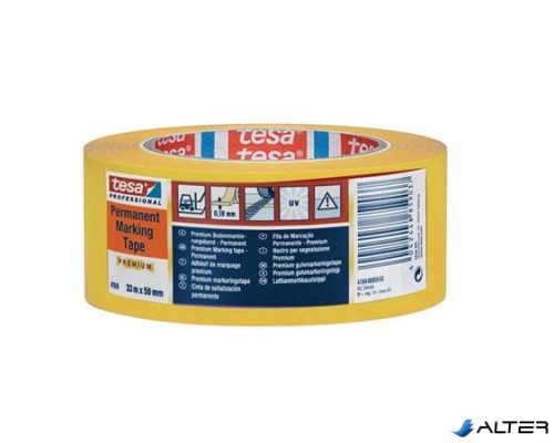 Jelölőszalag, 50 mm x 33 m, TESA "Professional Premium", sárga