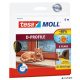 Ajtó- és ablaktömítő szalag, 9 mm x 6 m, TESA 'tesamoll® D profil', barna