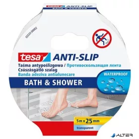  Csúszásgátló szalag, fürdőszobai, 25 mm x 5 m, TESA "Anti-Slip", átlátszó