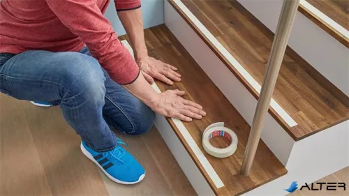 Csúszásgátló szalag, 25 mm x 5 m, TESA "Anti-Slip", fluoreszkáló