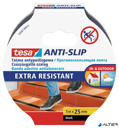 Csúszásgátló szalag, 25 mm x 5 m, TESA 'Anti-slip', fekete