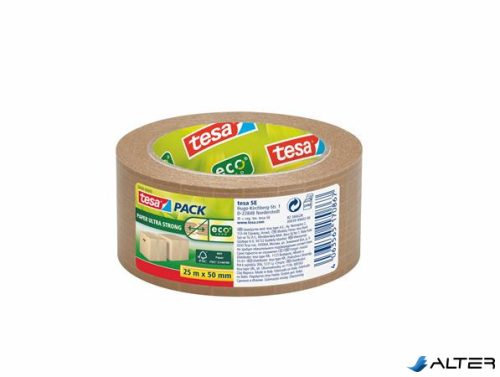 Csomagolószalag, papír, 50 mm x 25 m, TESA "Ultra Strong", barna