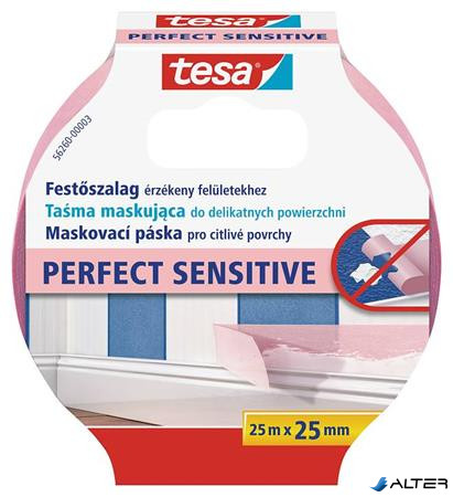 Festő- és mázolószalag, érzékeny felületekhez, 25 mm x 25 m, TESA "Perfect Sensitive"
