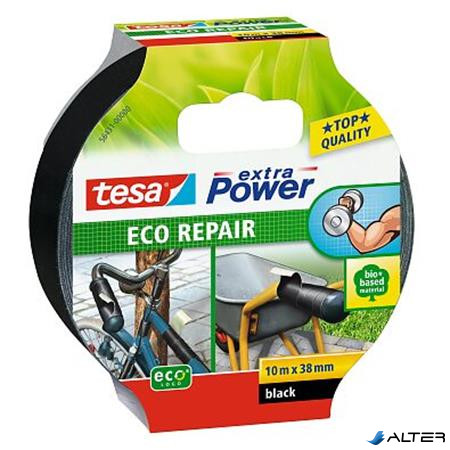 Javítószalag, 38 mm x 10 m, TESA "Extra Power Eco Repair", fekete