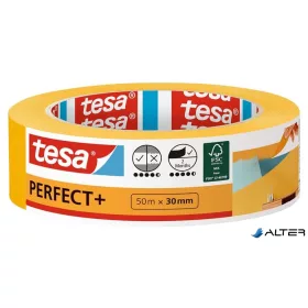  Festő- és mázolószalag, 30 mm x 50 m, TESA "Perfect+", narancssárga