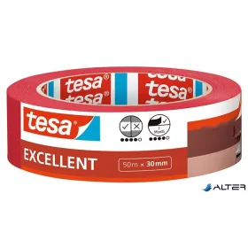   Festő- és mázolószalag, 30 mm x 50 m, TESA "Excellent", piros