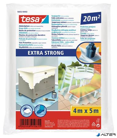 Takarófólia, lépésálló, extra erős, 5 m x 4 m, TESA "Extra Strong"