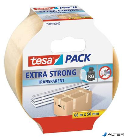 Csomagolószalag, 50 mm x 66 m, TESA "Extra Strong", átlátszó