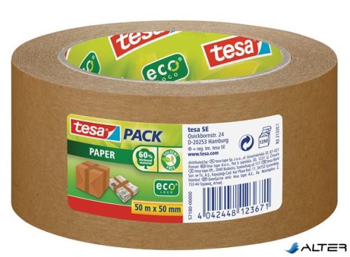 Csomagolószalag, papír, 50 mm x 50 m, TESA "tesapack®" barna