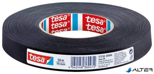 Ragasztószalag, textil erősítésű, 19 mm x 50 m, TESA 'Extra Power', fekete