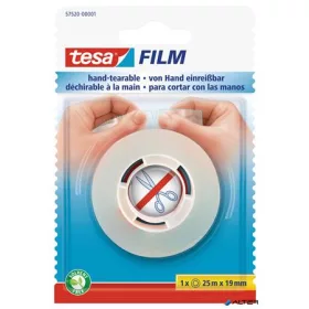   Ragasztószalag, kézzel téphető, 19 mm x 25 m, TESA 'tesafilm®', átlátszó