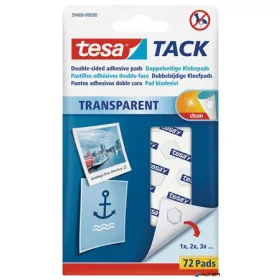   Ragasztópont, kétoldalas, 72 db, TESA 'Tack', átlátszó