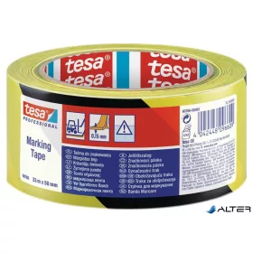   Jelölőszalag, 50 mm x 33 m, TESA 'Professional' fekete/sárga