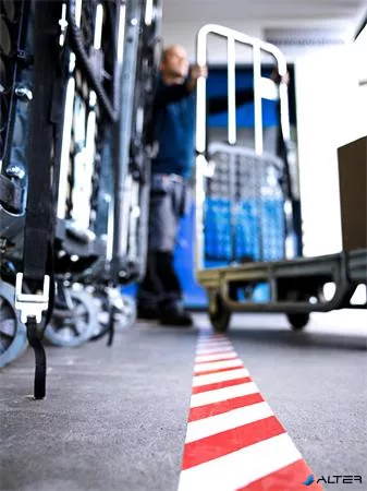 Jelölőszalag, 50 mm x 33 m, TESA "Professional" piros/fehér