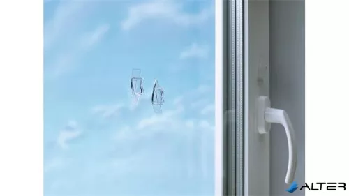 Műanyag akasztó, ragasztócsíkkal, kis méret, TESA "Powerstrips®", átlátszó
