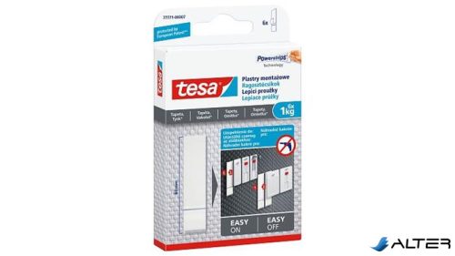 Ragasztócsík, utántöltő, TESA "Powerstrips®", érzékeny felületre