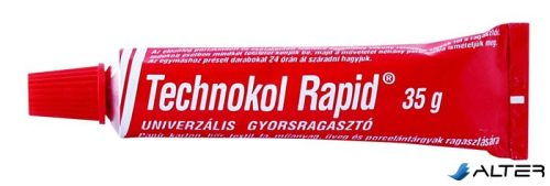 Ragasztó, folyékony, 35 g, TECHNOKOL "Rapid", piros