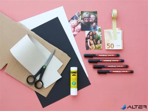 Alkoholos marker, OHP, 0,3 mm, EDDING "140 S", piros