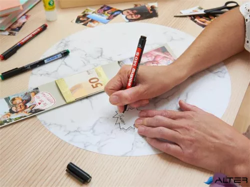 Alkoholos marker készlet, OHP, 0,3 mm, EDDING "140 S", 4 különböző szín