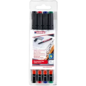   Alkoholos marker készlet, OHP, 0,6 mm, EDDING "141 F", 4 különböző szín