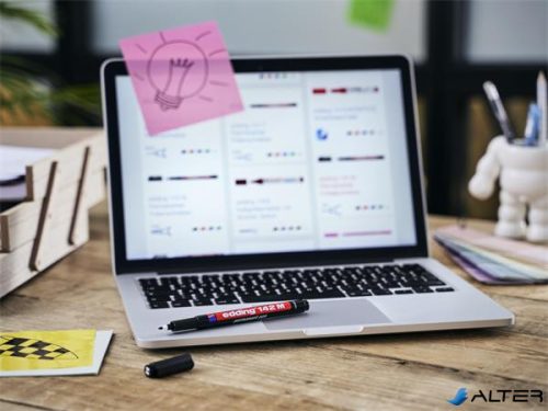 Alkoholos marker, OHP, 1 mm, EDDING "142 M", fekete