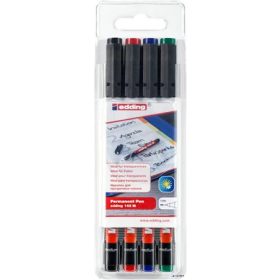   Alkoholos marker készlet, OHP, 1 mm, EDDING "142 M", 4 különböző szín