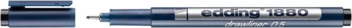 Tusfilc, 0,5 mm, EDDING "1880", fekete
