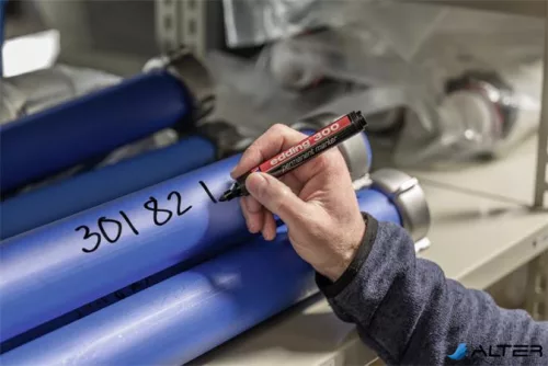 Alkoholos marker, 1,5-3 mm, kúpos, EDDING "300", fekete