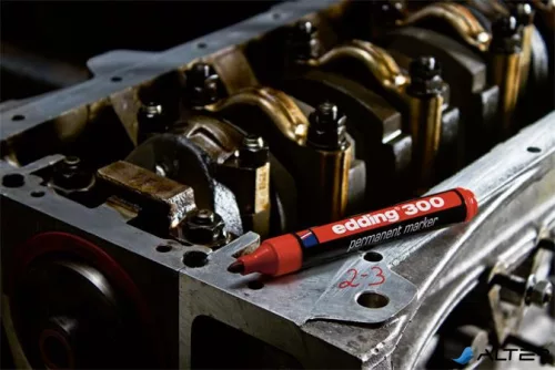 Alkoholos marker, 1,5-3 mm, kúpos, EDDING "300", kék