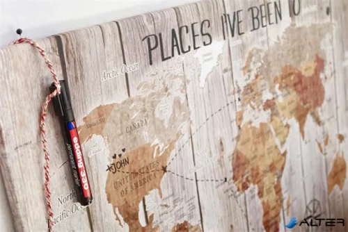 Alkoholos marker, 1-5 mm, vágott, EDDING "330", piros