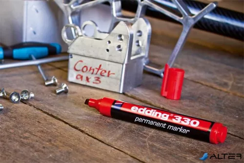 Alkoholos marker, 1-5 mm, vágott, EDDING "330", kék