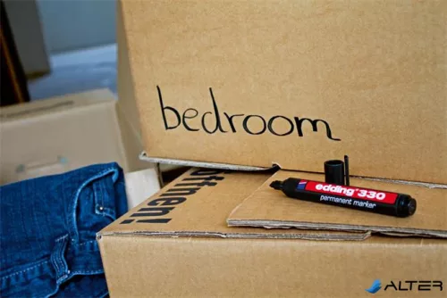 Alkoholos marker, 1-5 mm, vágott, EDDING "330", zöld