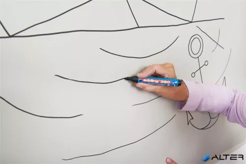 Flipchart marker, 1,5-3 mm, kúpos, EDDING '380', piros